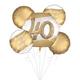 Golden Age 40th Birthday Foil Balloon Bouquet, 5pc